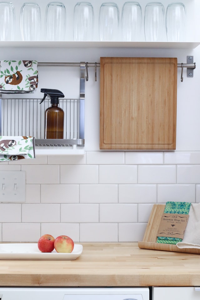 brown kitchen countertop