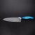 kitchen knife with blue handle