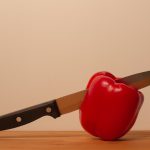 knive in red pepper